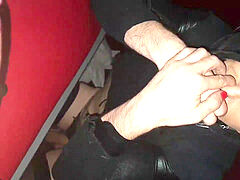 Enthousiasteling, Anaal, Pijpbeurt, Stel, Shemale, Kousen