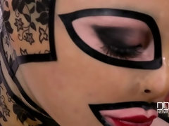 Noire, Latex, Lingerie, Mère que j'aimerais baiser, Chatte, Rasée, Solo, Jarretelles