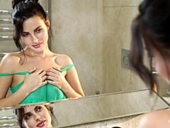 素人, 茶髪の, 指いじり, 小柄, ショートヘア, 一人, ストリッピング, オッパイの