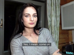 Blasen, Braunhaarige, Hochschule, Schwanz, Küche, Geld, Muschi, Rasiert