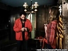 Vintage girl seduces man