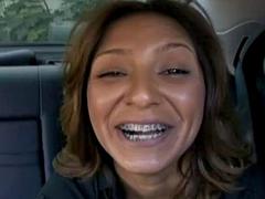 Mamada, Morena, Coche, Pareja, Corridas, Pajear, Aceite, Montar