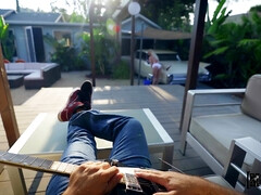 Blondine, Auto, Hundestellung, Im freien, Pov, Weibliche ejakulation, Titten, Nass