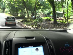 Playa, Morena, Semen en la boca, Despelote, Orgasmo, Al aire libre, Fumando, Mojado