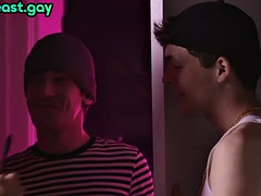 Anal, Homosexuelle, Fête, Public, Maigrichonne