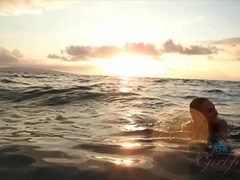 Enthousiasteling, Kont, Badkamer, Strand, Blond, Jurk, Kut duiken, Geschoren