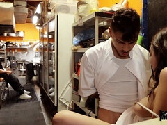 Horny Dishwasher Violet Gems Insane Gangbang