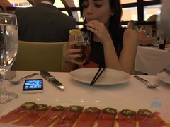 Cul, Salle de bains, Noire, Petite amie, Mamelons bombés, Chatte, Rasée, Sous la jupe