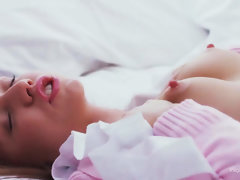 Brunette brune, Masturbation, Orgasme, Petite femme, Russe, Élève, Solo, Nénés