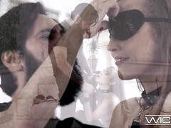 ブロンド, イマラチオ, 足, 指いじり, 足コキ, レザー, オマンコ, スパンキング