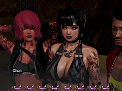 デカパイ, ビキニ, ボンデージ, 彼女, パーティ, 公共, 生徒, タトゥー