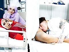 Grosser arsch, Grosser schwanz, Blasen, Arzt, Hundestellung, Krankenschwester