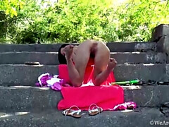 Morena, Hembra, Peludo, Hd, Al aire libre, Solo, Tetas