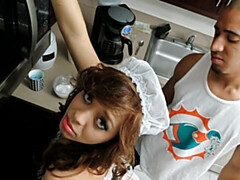18, デカチン, フェラチオ, バック, 自然山雀, 赤毛, ショートヘア, オッパイの