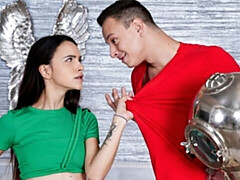 18, 茶髪の, バック, 自然山雀, 小柄, ガリガリ, ティーン, オッパイの