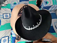 She dresses up as a Cowgirl, To ride on my Dick