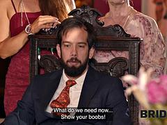 緊縛, フェラチオ, 結婚, 茶髪の, ヨーロピアン, ハードコア, 公共