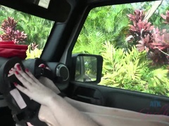 Strand, Pijpbeurt, Sperma in mond, Vriendin, Handbeurt, Orgasme, Buiten, Gezichtspunt