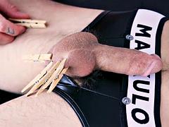 Chris Damned Spanks Bound Johnny B in Bareback