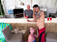 Grote lul, Badpak, Buiten, Zuigen