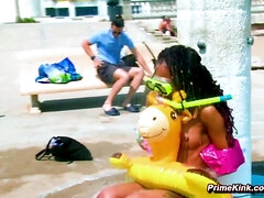 Sadomasoquismo, Morena, Polla, Ébano, Fetiche, Sexo duro, Interracial, Al aire libre