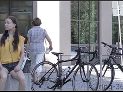 美女, デカパイ, 茶髪の, 露出狂, 自然山雀, アウトドア, 公共, のぞき