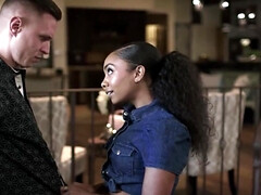 Noire, Gorge profonde, Queue, Hard, Époux mari, Réalité, Rugueux, Nénés