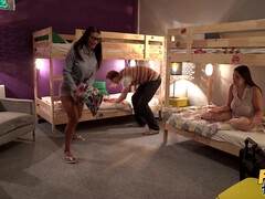 素人, アメリカ人, お尻, デカパイ, ハードコア, なめる, オマンコ, 三人