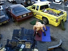 Cute blonde thanks man who fixed her car