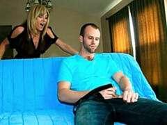 Sensual blonde MILF Mrs. Sexton gives a professional blowjob