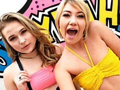 アナル, デカチン, ブロンド, カワイイ, バック, 女 人男 人, オマンコ, ティーン
