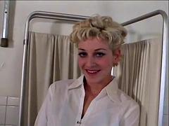 Cute blonde gets her pussy teased