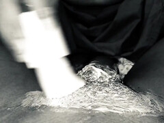 Fetish black & white POV with cock shaving fetish - big naturals