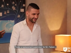 Gros cul, Gros seins, Brunette brune, Tir de sperme, Queue, Étudiant, Plan cul à trois, Uniforme