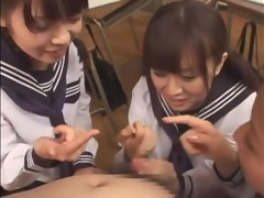 デカパイ, フェラチオ, グループ, 日本人, ハメ撮り