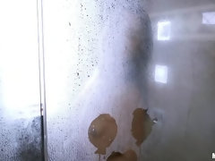 素人, 指いじり, 自然山雀, ハメ撮り, オマンコ, シャワー, オッパイの, 濡れ