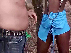 skinny african sadism & masochism safari doll plumbed