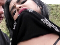 Grote kont, Pijpbeurt, Latijnse vrouw, Buiten, Trio