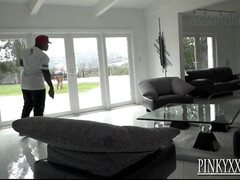 Culo, Culo grande, Negro, Estilo perrito, Ébano, Al aire libre, Pelirrojo, Tetas