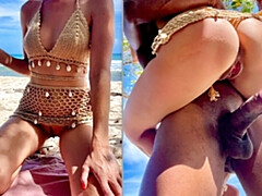 Wow He Me In All Positions On The Beach With Amatrice Francaise