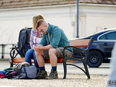 Spermaladung, Hundestellung, Masturbation, Im freien, Muschi, Dusche, Tätowierung, Titten