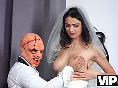 Schönheit, Braunhaarige, Domination, Fetisch, Hd, Schreiend, Strümpfe, Hochzeit