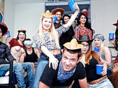 グループ, キス, レズビアン, 自然山雀, パーティ, オマンコ, ストリッピング, 三人