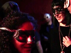 Brunette chick joins the cult and enjoys wild orgy