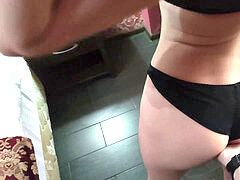 素人, 緊縛, デカ尻, デカチン, フェラチオ, 茶髪の, 口内発射, 服従