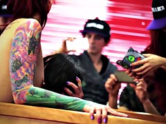 ブロンド, ラティーナ, なめる, 剃毛, ガリガリ, ペニスバンド, オッパイの, おもちゃ