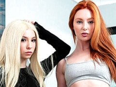 Kont, Pijpbeurt, Hondjeshouding, 1 man 2 vrouwen, Hardcore, Roodharige vrouw, Tiener, Trio