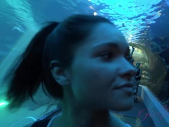 ビーチ, ビキニ, 茶髪の, 彼女, ヌード, オイル, アウトドア, ハメ撮り