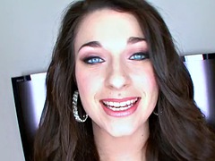 Lacey Channing aka Jade Simz is a gorgeous blue eyed brunette who loves to get naughty