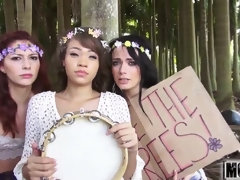 In den arsch, Braunhaarige, Gruppe, Hardcore, Hd, Lecken, Rotschopf, Spanner